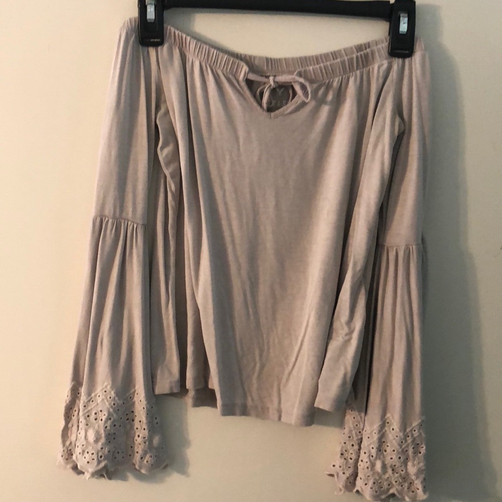 American Eagle off the shoulder long sleeve top